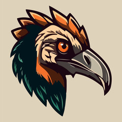 Obraz premium Vulture face mascot esport logo vector illustration