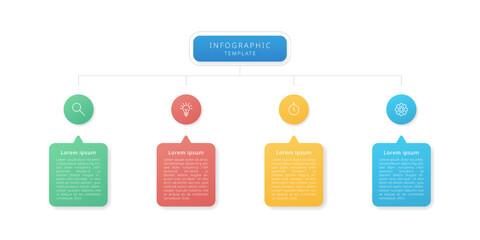 Vector infographic design template. Business concept with 4 options or steps. Vector illustration.