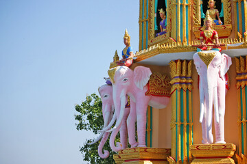 Elephant statue in Thai temple