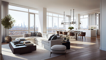 New York Penthouse Apartment - obrazy, fototapety, plakaty