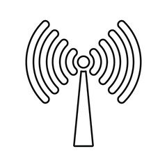 Broadcasting icon Outline Design.