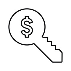 Business Key icon. Outline Design.