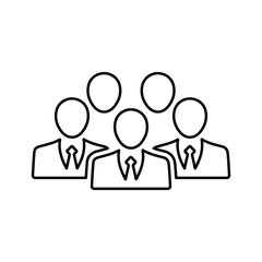 Business Team icon. Simple vector graphics. Outline Design.