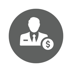 Businessman icon. Simple vector graphics.