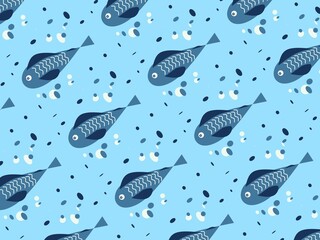 Fun line doodle pattern. Creative abstract style art background for kids or trendy design with basic shapes. Simple doodle wallpaper print.