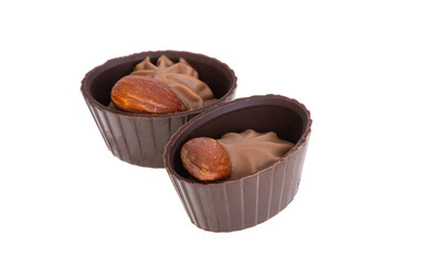 chocolate sweets baskets isolated