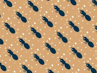 Fun line doodle pattern. Creative abstract style art background for kids or trendy design with basic shapes. Simple doodle wallpaper print.