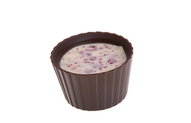 chocolate sweets baskets isolated