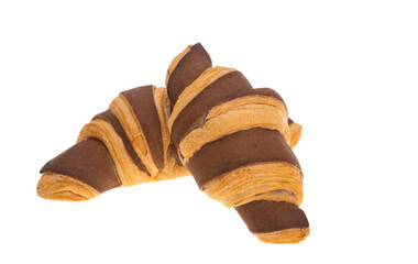 chocolate croissant isolated