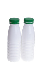 plastic white bottle isolated