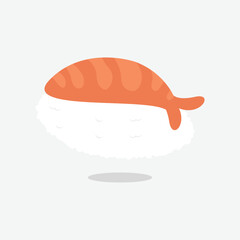 Japanese traditional food sushi vector illustration.
