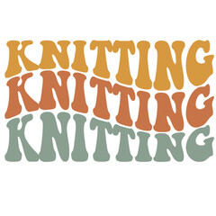 Knitting Wavy Retro svg Design
