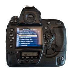 appareil photo numérique, écran menu réglages perso, sur fond transparent