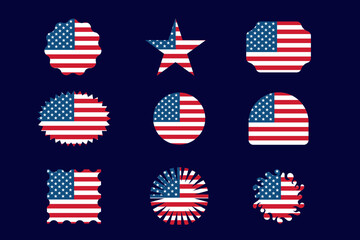 american flag icons