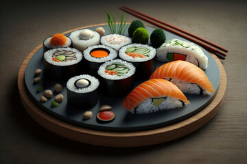 Sushi still life.  Generative AI.