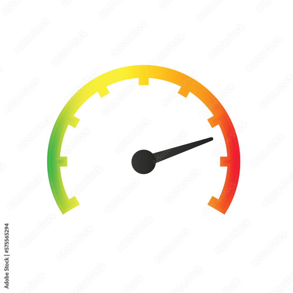 Poster round measuring indicator. gauge with dial showing