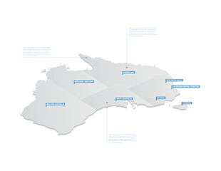 Australia Regions Map Vector Illustration