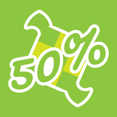 Ramadan Sale 50 Percent Discount Tag