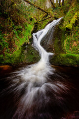 Waterfall at Glenmalure in the Wicklow mountains, Ireland