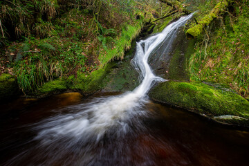 Waterfall at Glenmalure in the Wicklow mountains, Ireland