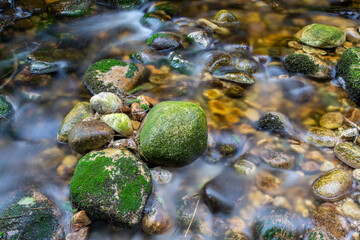 Waterfall at Glenmalure in the Wicklow mountains, Ireland