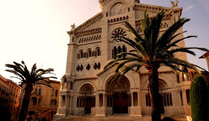church building, old city of europe. Monaco