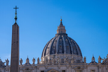 Obraz premium Gros plan sur le dome du Vatican