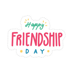 Fototapeta premium i thank life for having you happy friendship day stickers
