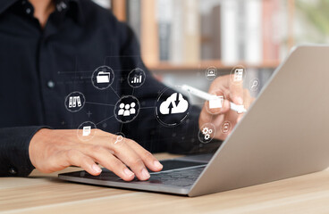 Storage network cloud service concept. Cloud Data Transfer and Online Storage for Business Networks.