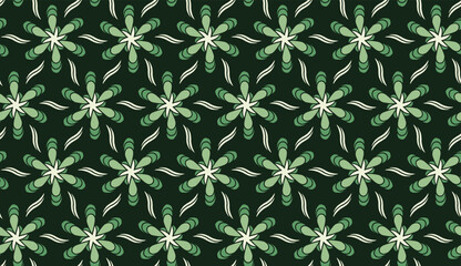 Fototapeta premium Geometric ethnic pattern seamless flower color. seamless pattern. Design for fabric,curtain,background,carpet,wallpaper,clothing,wrapping,Batik,mandalas,fabric,Vector illustration. pattern style.