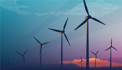 wind turbines farm © Dojranliev