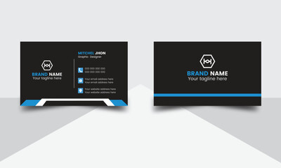 Minimal corporate design business card design. Clean advertising modern business card design. Unique professional business card template design.
