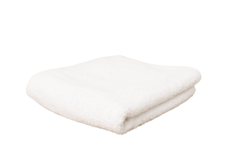 White towel isolated on white background .