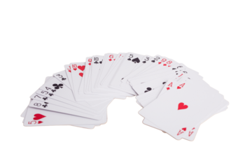 Magician cards isolated on white background