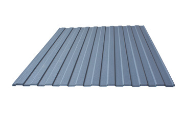 Roof roof profile metal isolated,gray corrugated sheet for roofing