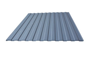 Roof roof profile metal isolated,gray corrugated sheet for roofing