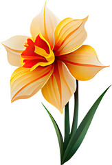 daffodil transparent background - Generative AI