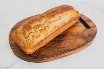 healthy plant-based food, vegan homemade banana bread