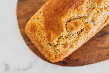 healthy plant-based food, vegan homemade banana bread