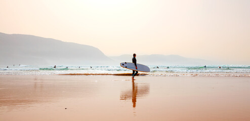 Surfer on the beach