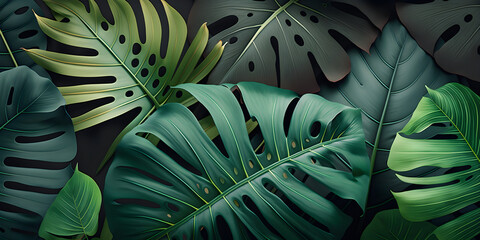 Invite Nature into Your Space with a Tropical Jungle Leaves Background for Your Wallpaper