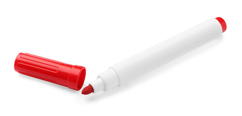 Bright red marker isolated on white. School stationery