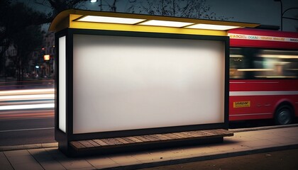 Blank Display on Bus Stop, Generative Ai