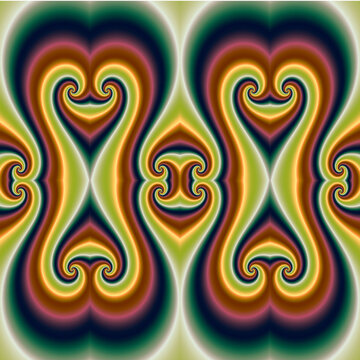 Triple Spiral and swirl motion twisting circles design
