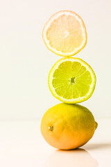  Creative lemon and sliced lemon on top colors gradient.