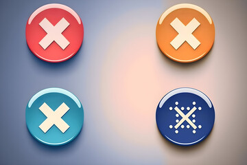 Obraz premium cross and buttons