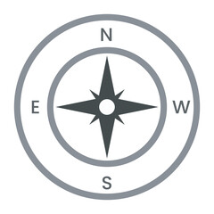 Four pointed compass icon for directions