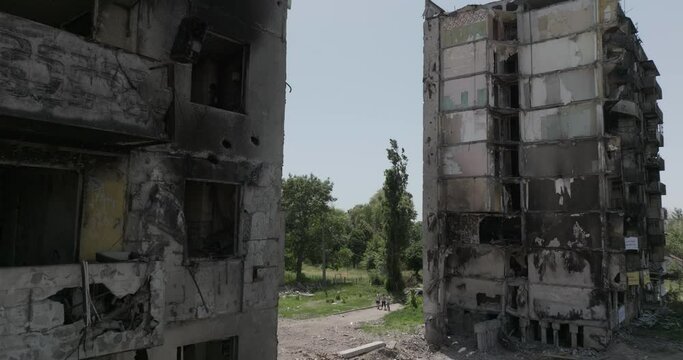 2022. Borodyanka, Ukraine. High quality 4k footage