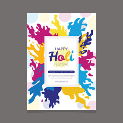 A poster for the happy holi festival is on wednesday 8th march.