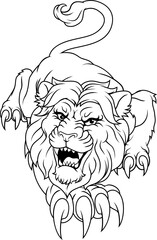 Lion Angry Lions Team Sports Mascot Roaring